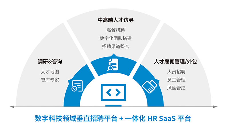 人力资源公司尊龙凯时国际一站式数字化转型人才解决方案示意图